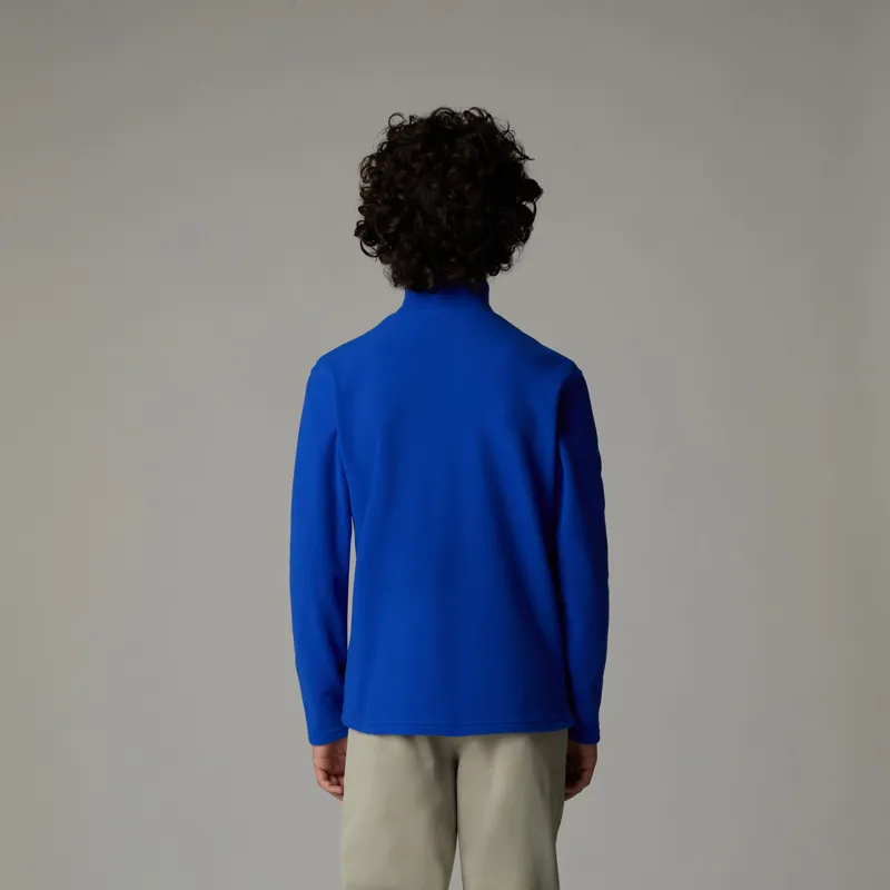 The North Face Teen's Glacier 1/4 Zip Pullover in Blue-3
