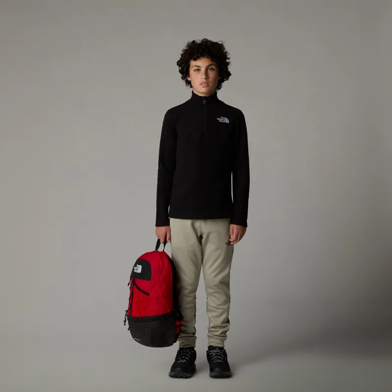 The North Face Teen's Glacier 1/4 Zip Pullover in Black-2