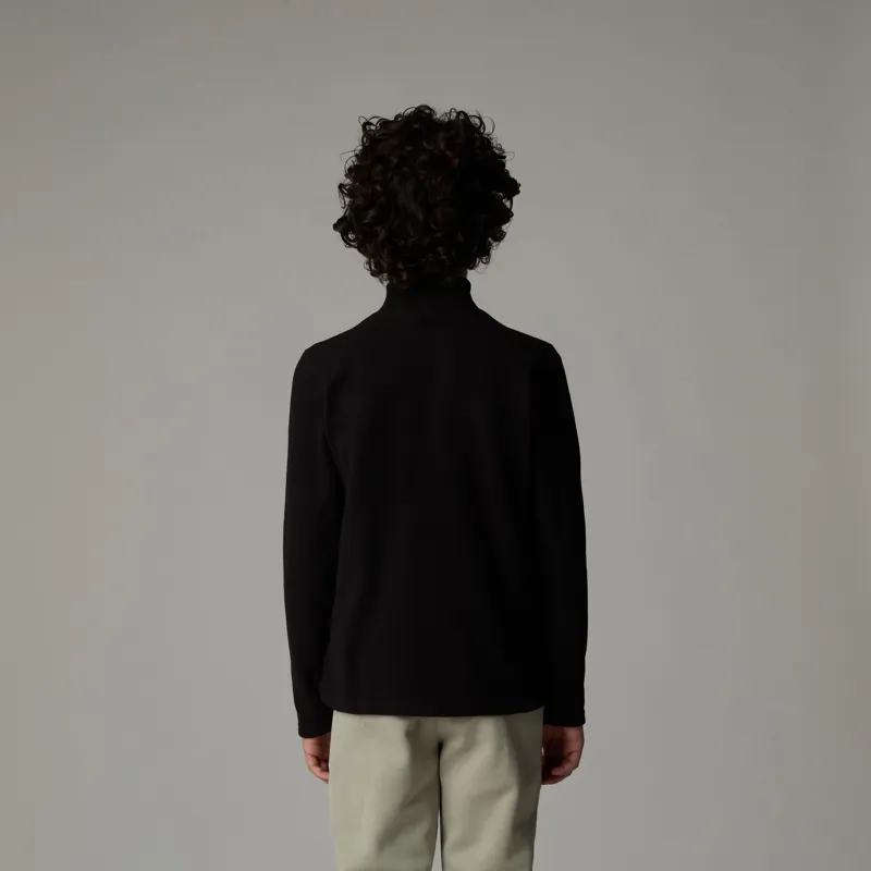 The North Face Teen's Glacier 1/4 Zip Pullover in Black-3