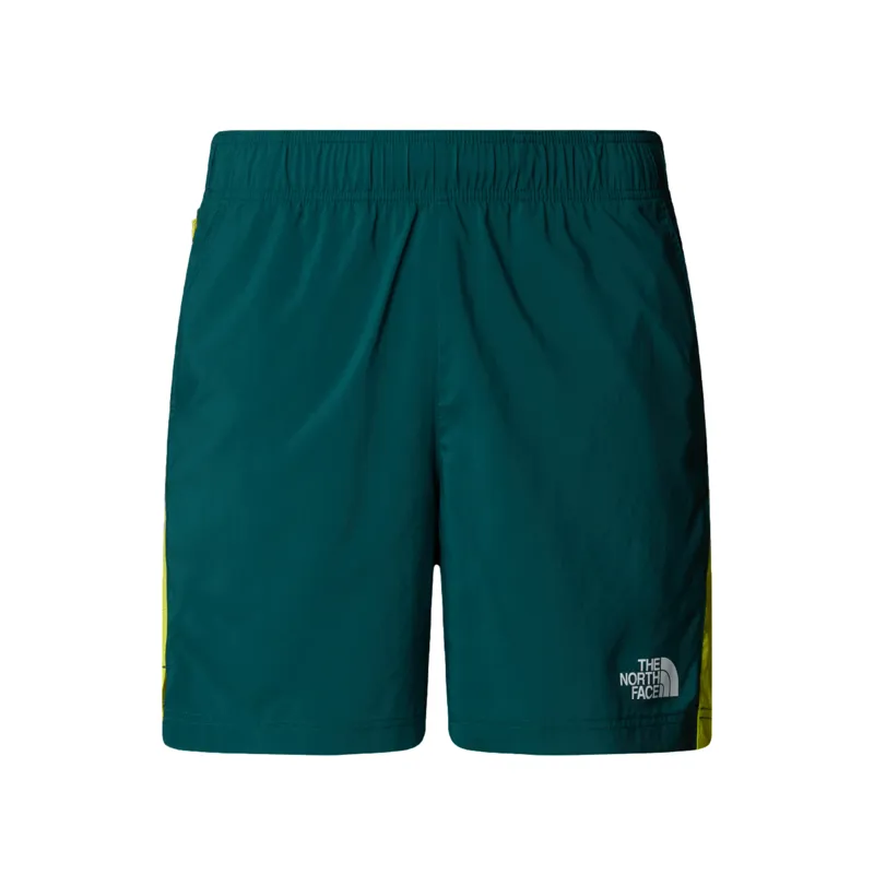 The North Face Men's 24/7 Color Block Shorts in Deep Nori/Sulpher