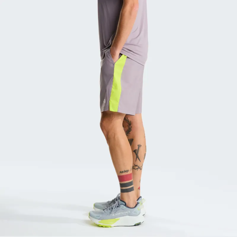 The North Face Men's 24/7 Colour Block Shorts in Transcendent Grey/Fizz Lime-4