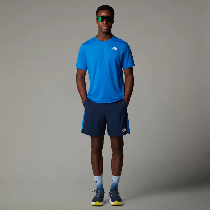 The North Face Men's 24/7 Embossed Shorts in Summit Navy/Hero Blue-4