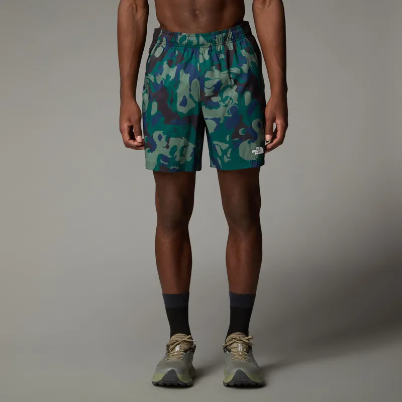 The North Face Men's MA 24/7 7 Aop Shorts in Deep Nori Light-2
