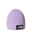 The North Face Kid's Logo Box Cuffed Beanie in Lite Lilac
