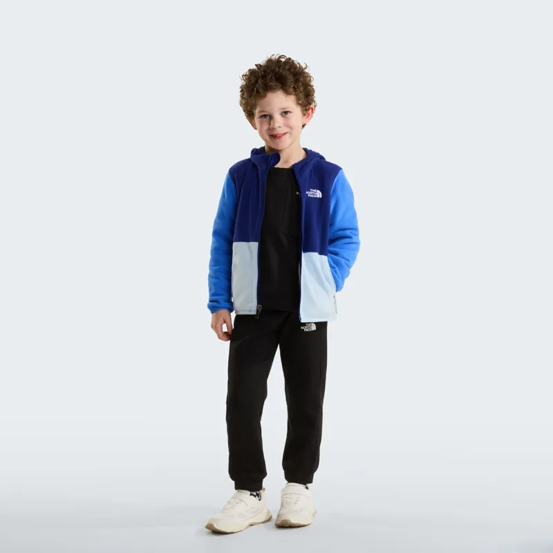 The North Face Kid's Glacier Full-Zip Hooded Fleece in Bold Blue/Polar-5