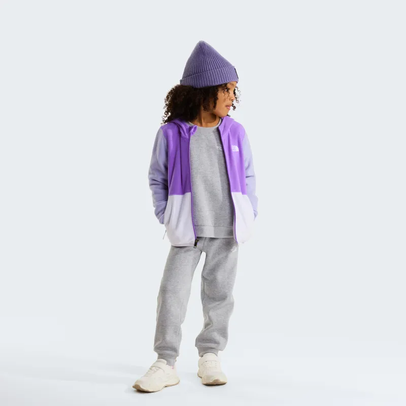 The North Face Kid's Glacier Full-Zip Hooded Fleece in Elevation Purple-5