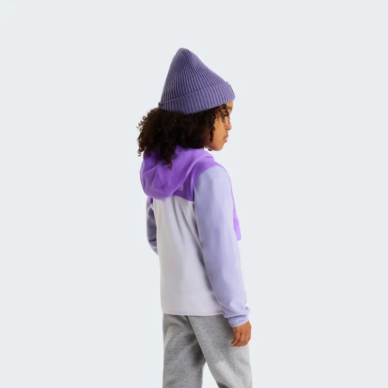 The North Face Kid's Glacier Full-Zip Hooded Fleece in Elevation Purple-3