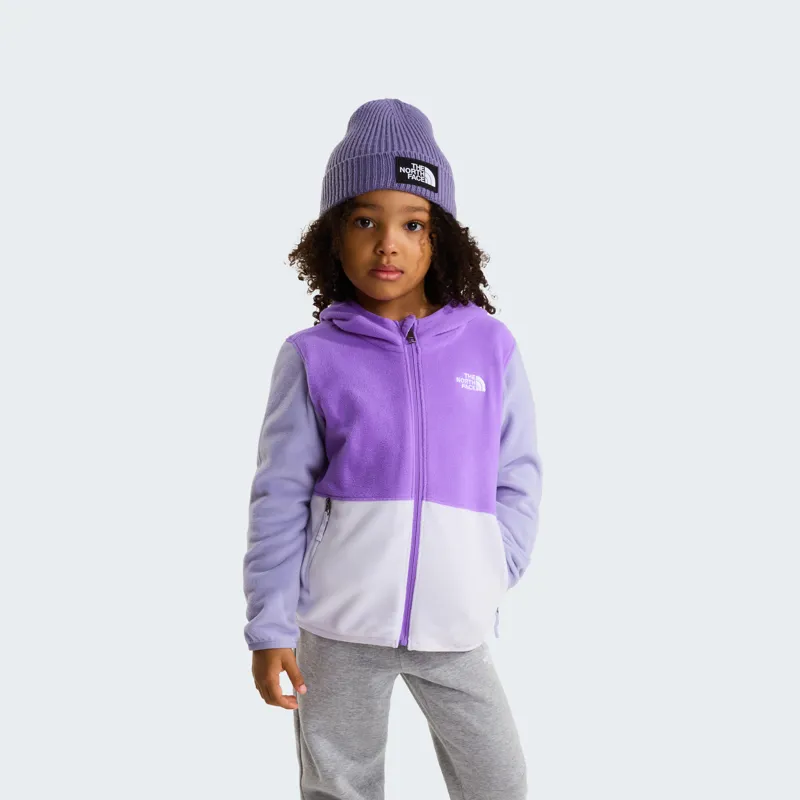 The North Face Kid's Glacier Full-Zip Hooded Fleece in Elevation Purple-4