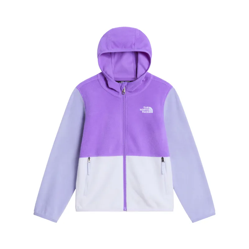 The North Face Kid's Glacier Full-Zip Hooded Fleece in Elevation Purple