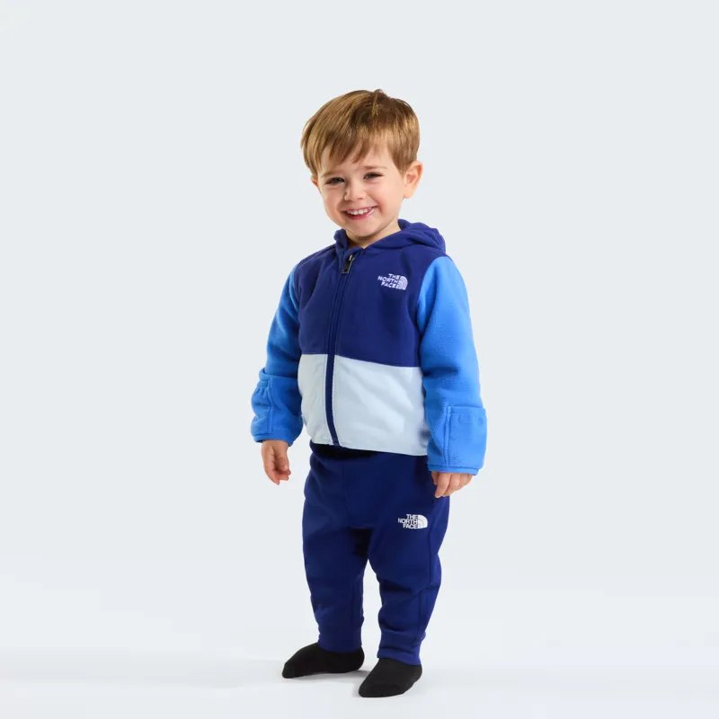 The North Face Baby's Glacier Full-Zip Hooded fleece in Bold Blue/Polar-5