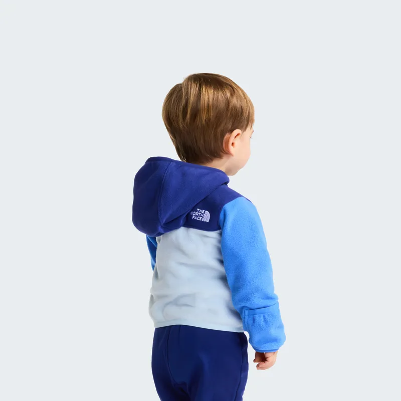 The North Face Baby's Glacier Full-Zip Hooded fleece in Bold Blue/Polar-3