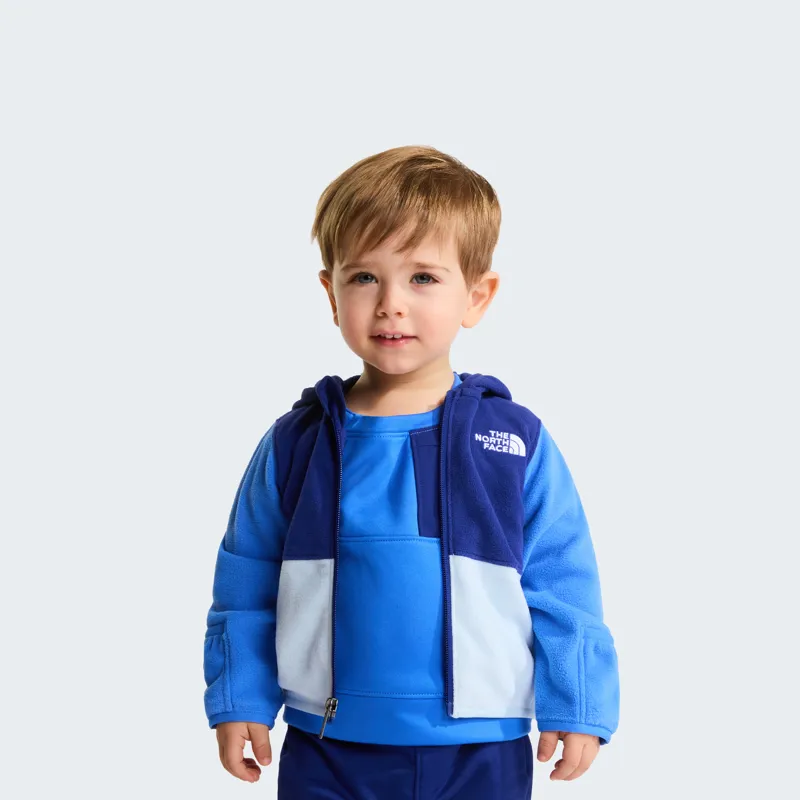 The North Face Baby's Glacier Full-Zip Hooded fleece in Bold Blue/Polar-2