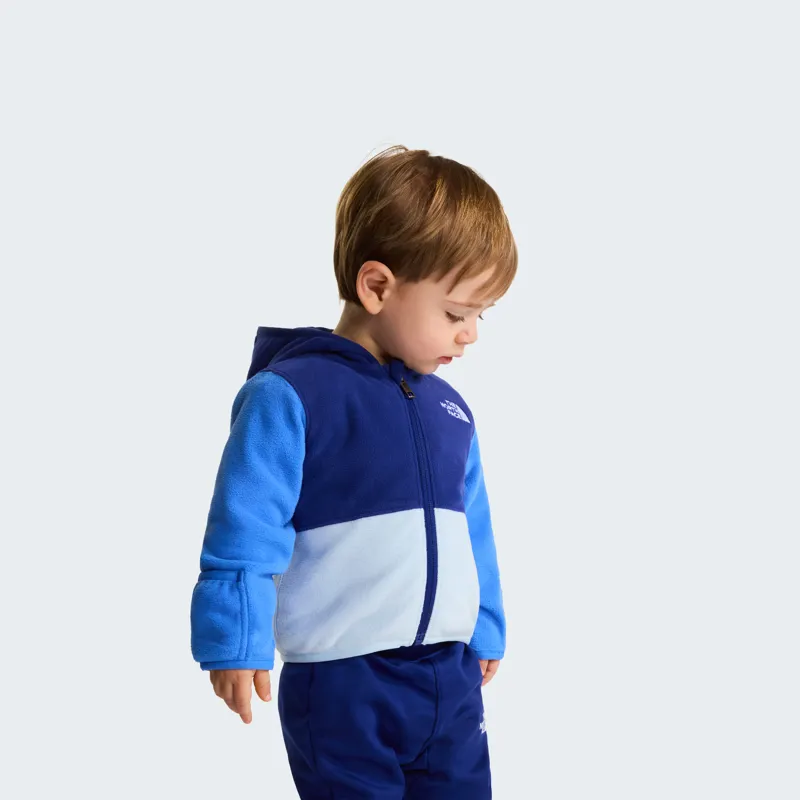 The North Face Baby's Glacier Full-Zip Hooded fleece in Bold Blue/Polar-4