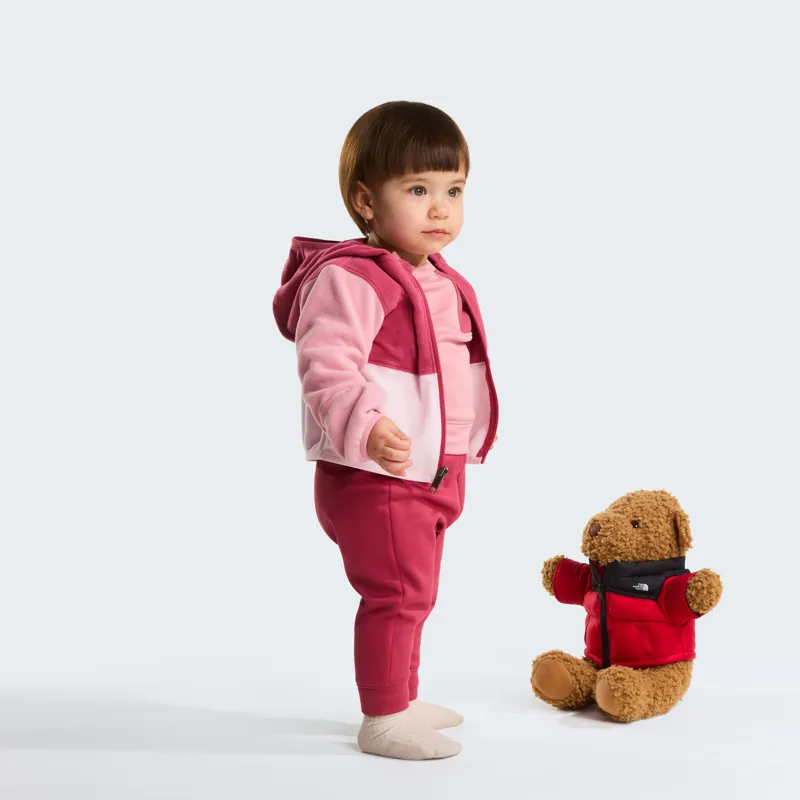 The North Face Baby's Glacier Full-Zip Hooded Fleece in Fermented Clay-5