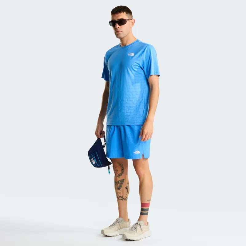 The North Face Men's 24/7 Pentadome Embossed Reg Tee in Marina Blue-3