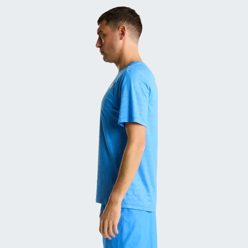 The North Face Men's 24/7 Pentadome Embossed Reg Tee in Marina Blue-4