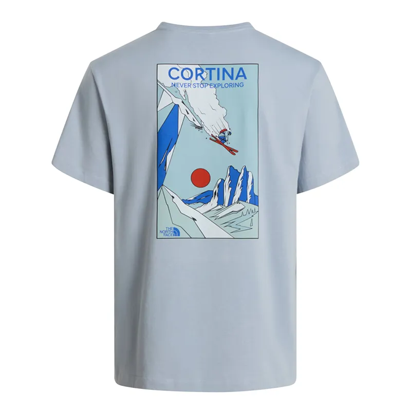 The North Face Men's Mountain Celebration Graphic Tee in Frost Grey