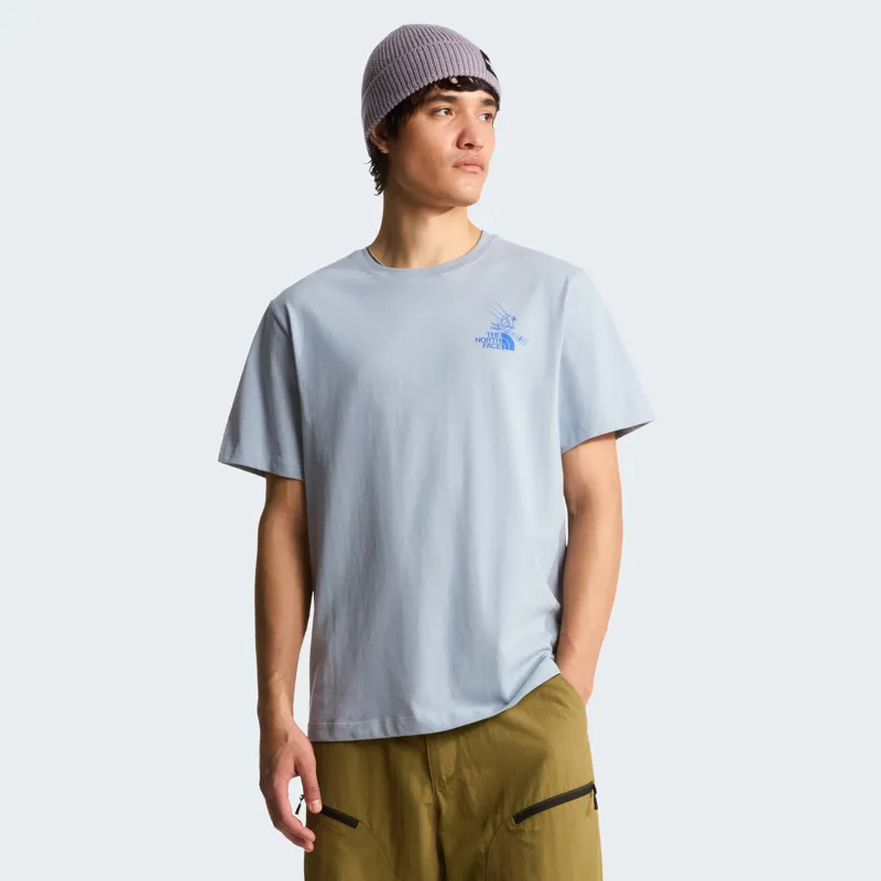 The North Face Men's Mountain Celebration Graphic Tee in Frost Grey-3