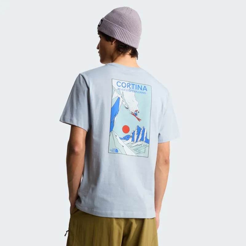 The North Face Men's Mountain Celebration Graphic Tee in Frost Grey-2