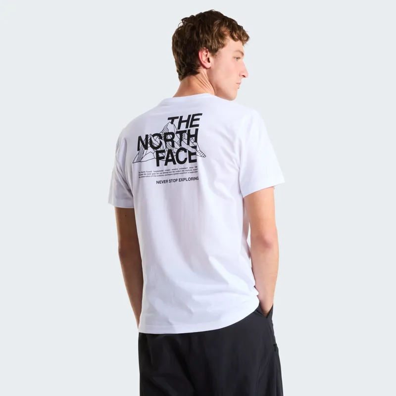 The North Face Men's Mountain Sketch Reg Tee in White-3