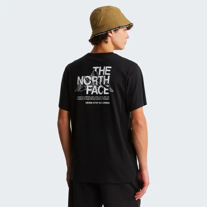 The North Face Men's Mountain Sketch Reg Tee in Black-3
