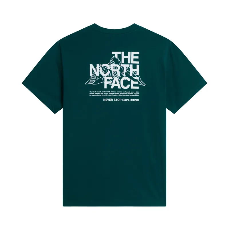 The North Face Men's Mountain Sketch Reg Tee in Pacific Teal-1
