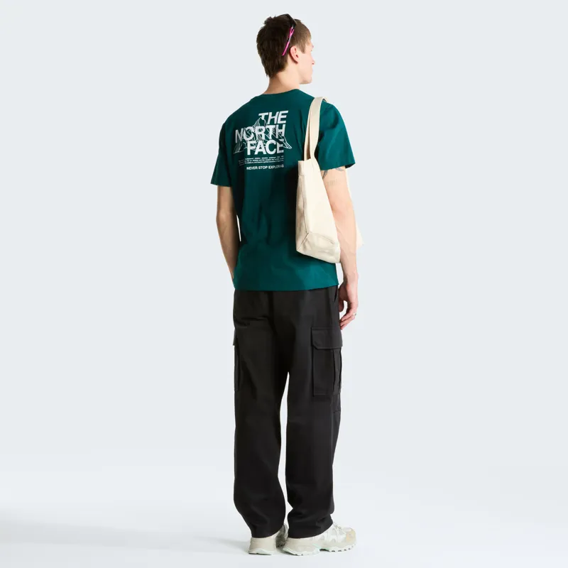 The North Face Men's Mountain Sketch Reg Tee in Pacific Teal-4