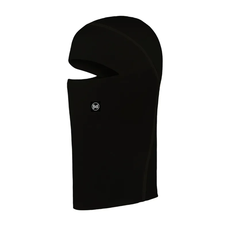 Buff Merino MW Hinged Balaclava in Solid Black