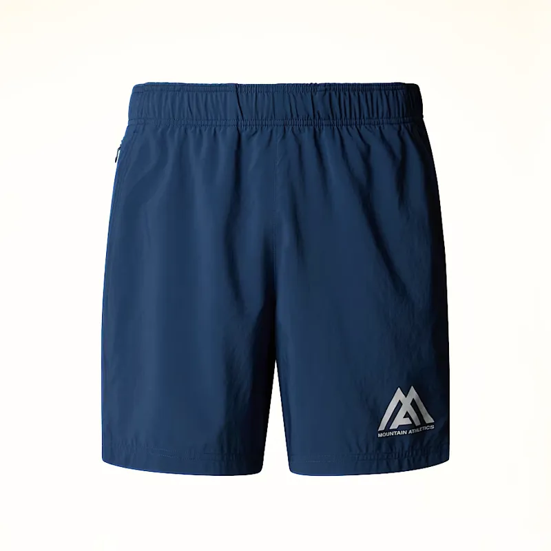 The North Face Men's MA 24/7 7 Graphic Shorts in Shady Blue