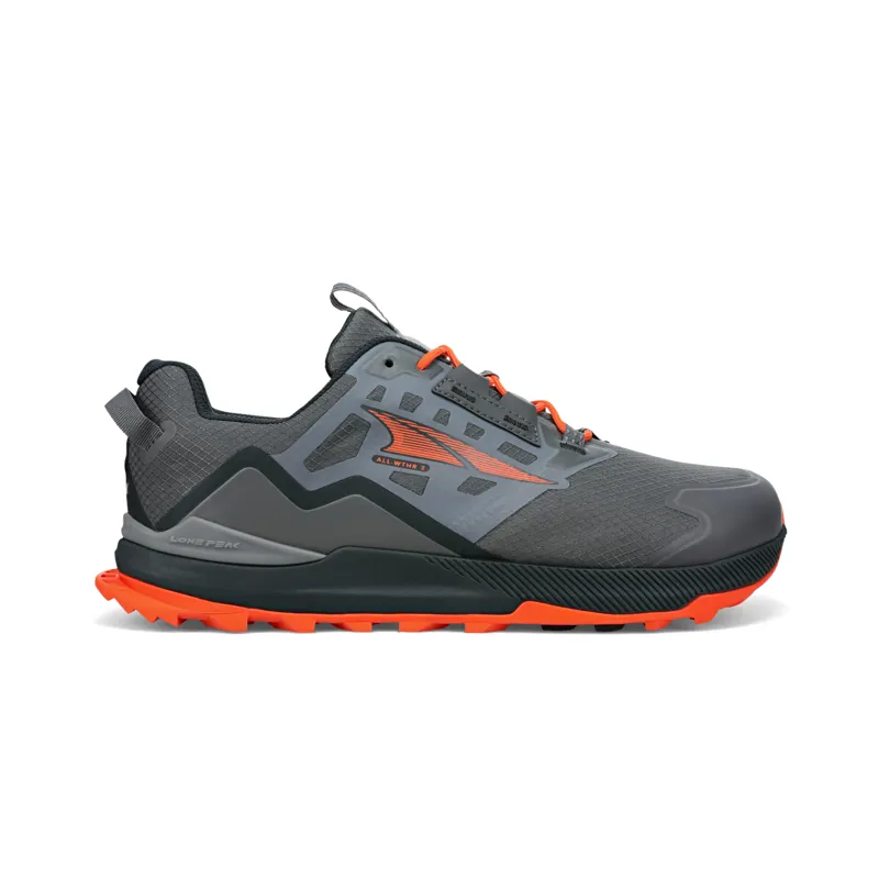 Altra Men's Lone Peak All-Weather Low 2 in Gray/Orange