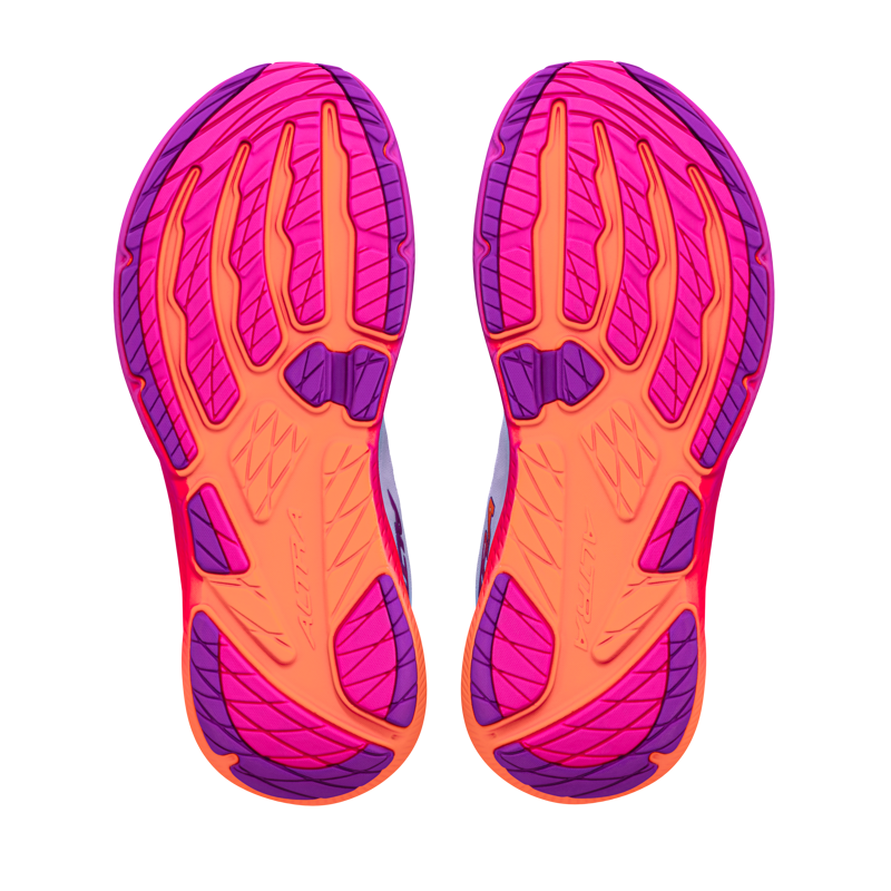 Altra Women's Experience Flow 3 in Lavender Fig/Peach Fluorescent/Pumpkin-5