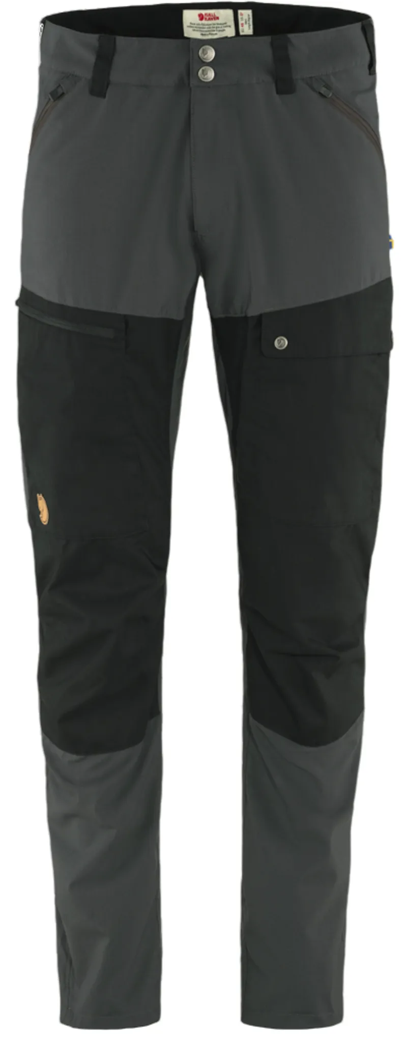 Fjallraven Men's Abisko Midsummer Long Trousers in Dark Grey-Black