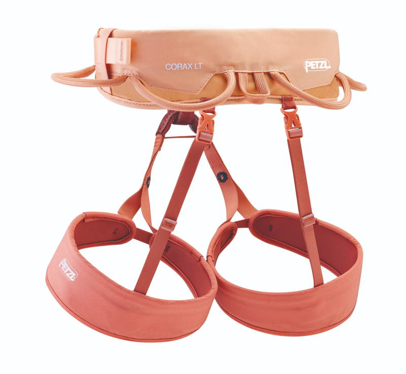 Petzl Corax LT Climbing Harness in Coral Sand-1