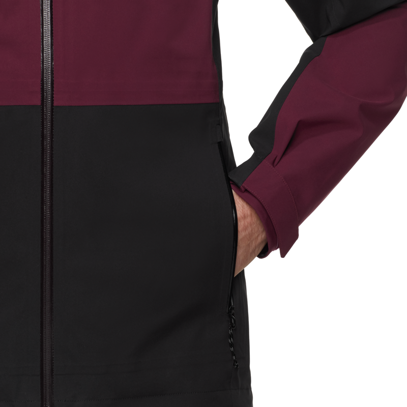 Mammut Men's Linard Guide HS Hooded Jacket in Black/Vin-6