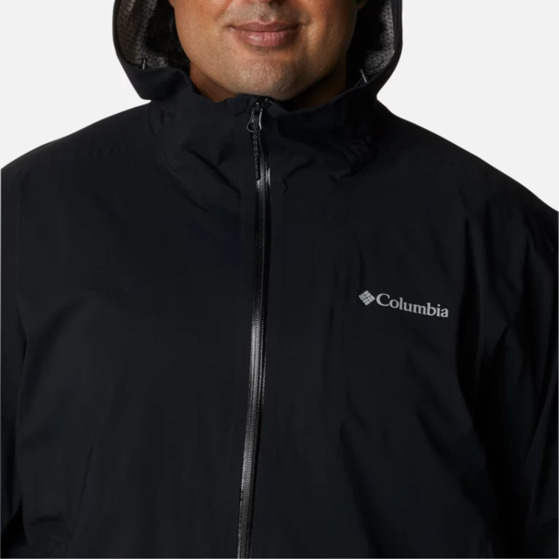 Columbia Men's Ampli-Dry Waterproof Shell Jacket in Black - Extended Sizes-4