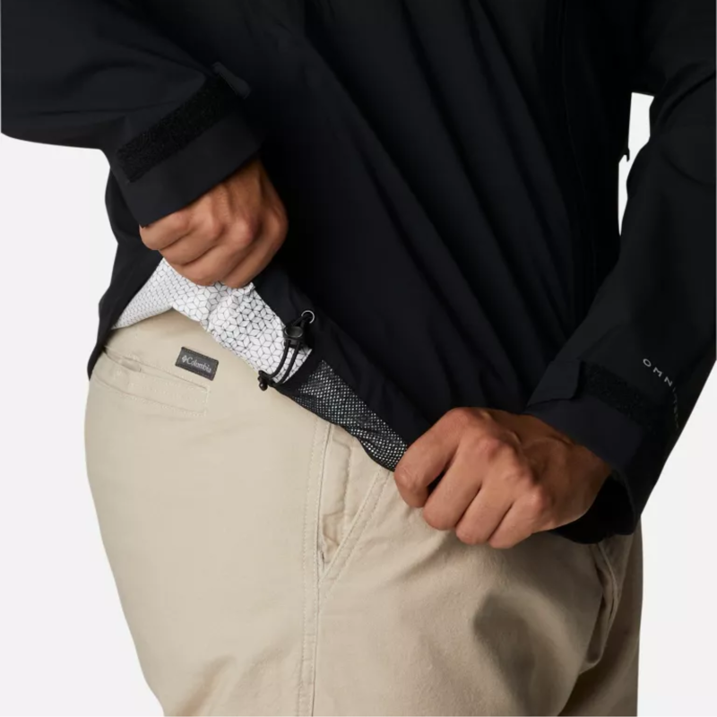 Columbia Men's Ampli-Dry Waterproof Shell Jacket in Black - Extended Sizes-7