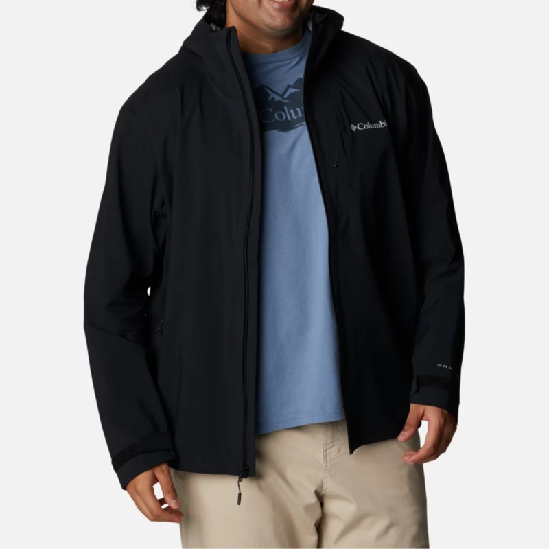Columbia Men's Ampli-Dry Waterproof Shell Jacket in Black - Extended Sizes-2