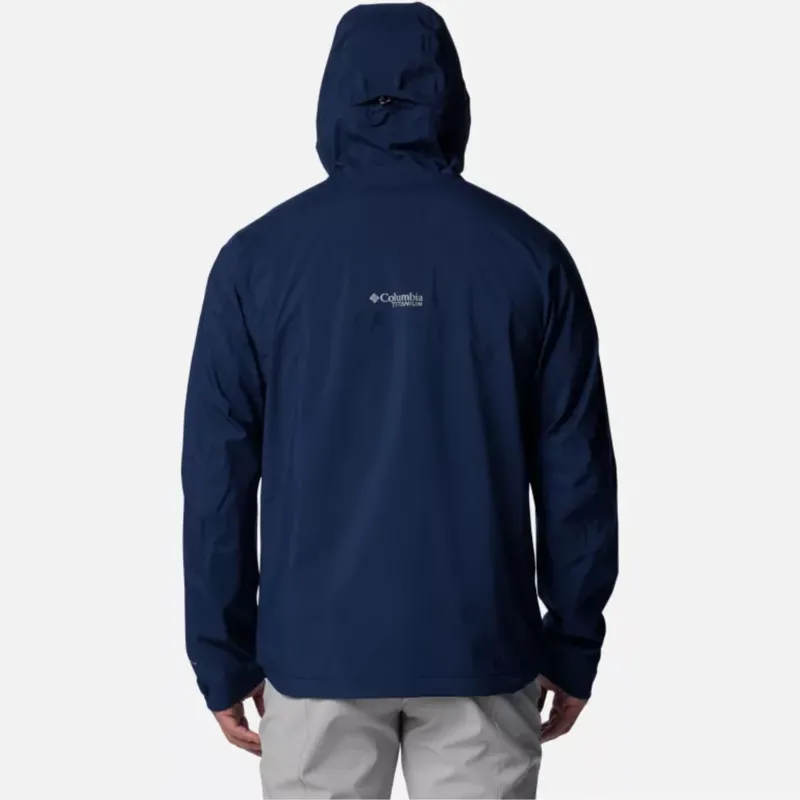 Columbia Men's Ampli-Dry Waterproof Shell Jacket in Collegiate Navy - Extended Sizes-1