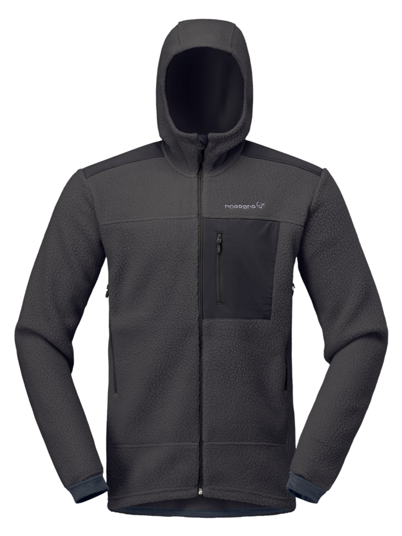 Norrona Men's Trollveggen Warm3 Zip Hood in Phantom