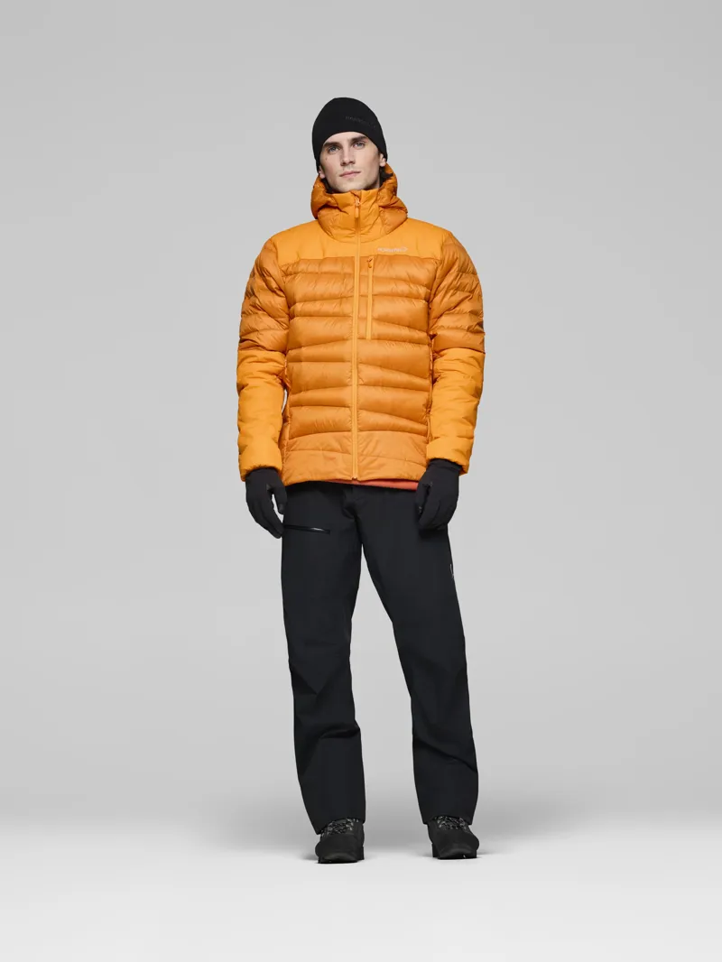 Norrona Men's Falketind Down750 Zip Hood in Gold Flame-3