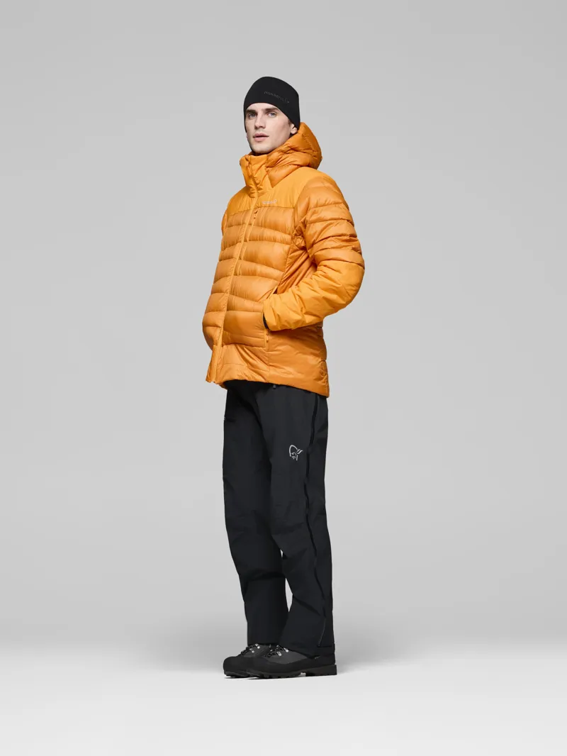 Norrona Men's Falketind Down750 Zip Hood in Gold Flame-4
