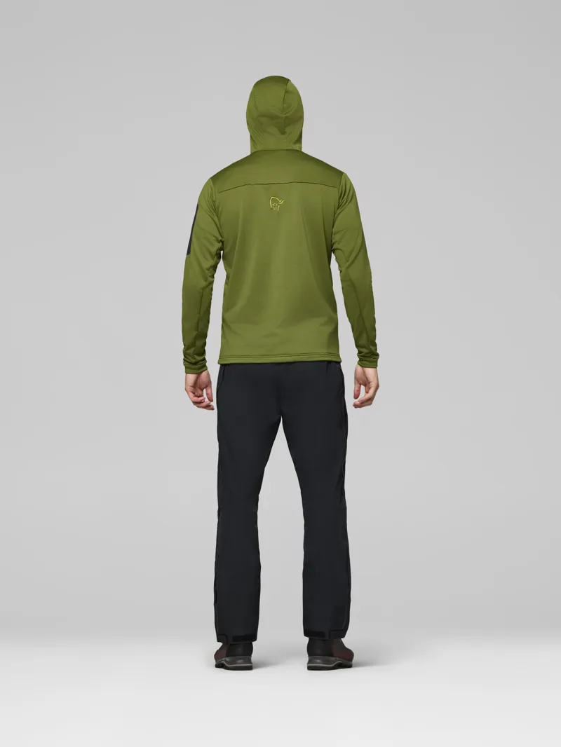 Norrona Men's Falketind Warm2 Stretch Hood in Pesto-6