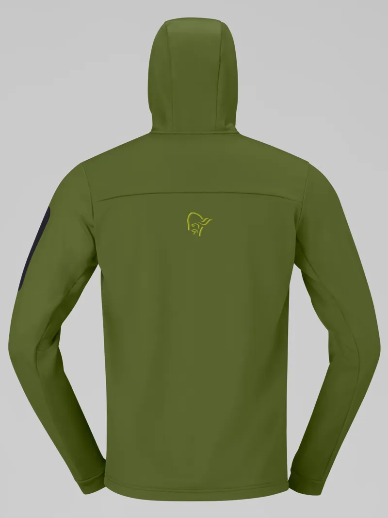 Norrona Men's Falketind Warm2 Stretch Hood in Pesto-2