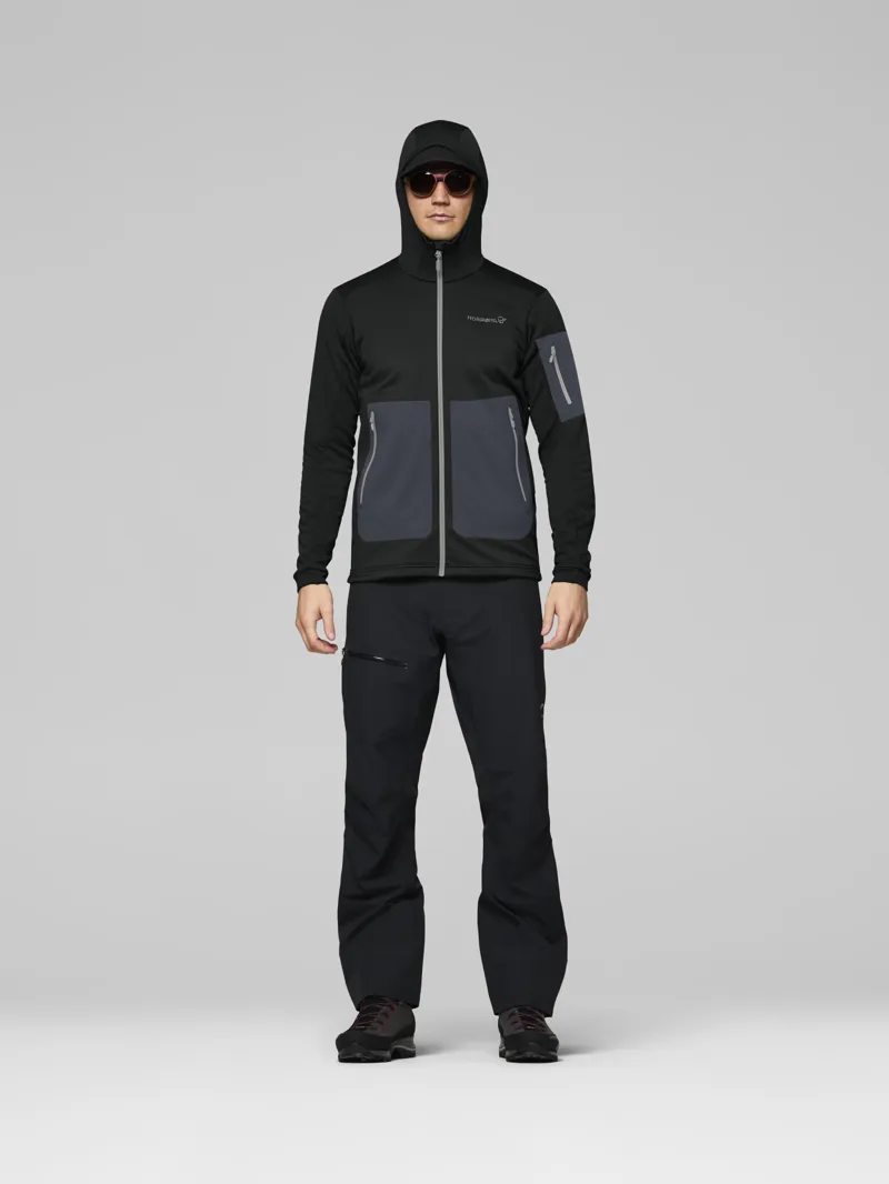 Norrona Men's Falketind Warm2 Stretch Hood in Caviar Black-5