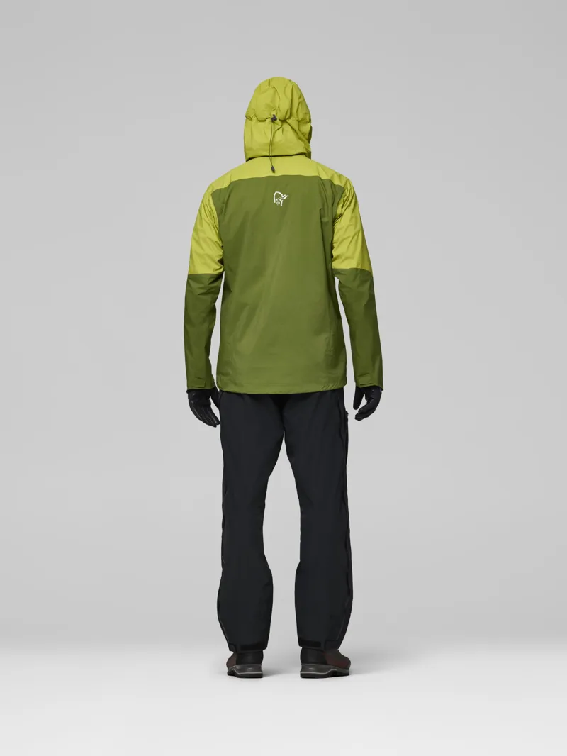 Norrona Men's Falketind Dri1 Jacket in Pesto/Golden Lime-7