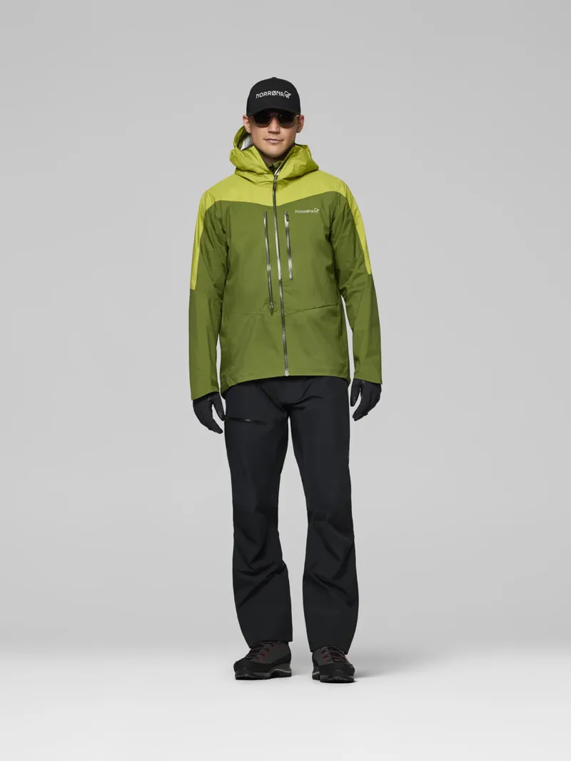 Norrona Men's Falketind Dri1 Jacket in Pesto/Golden Lime-4