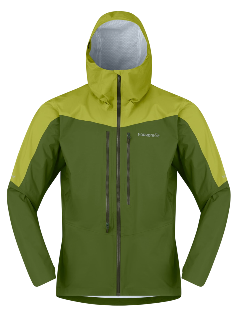 Norrona Men's Falketind Dri1 Jacket in Pesto/Golden Lime