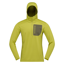 Norrona Men's Falketind Warm1 Hood in Golden Lime/Olive Night