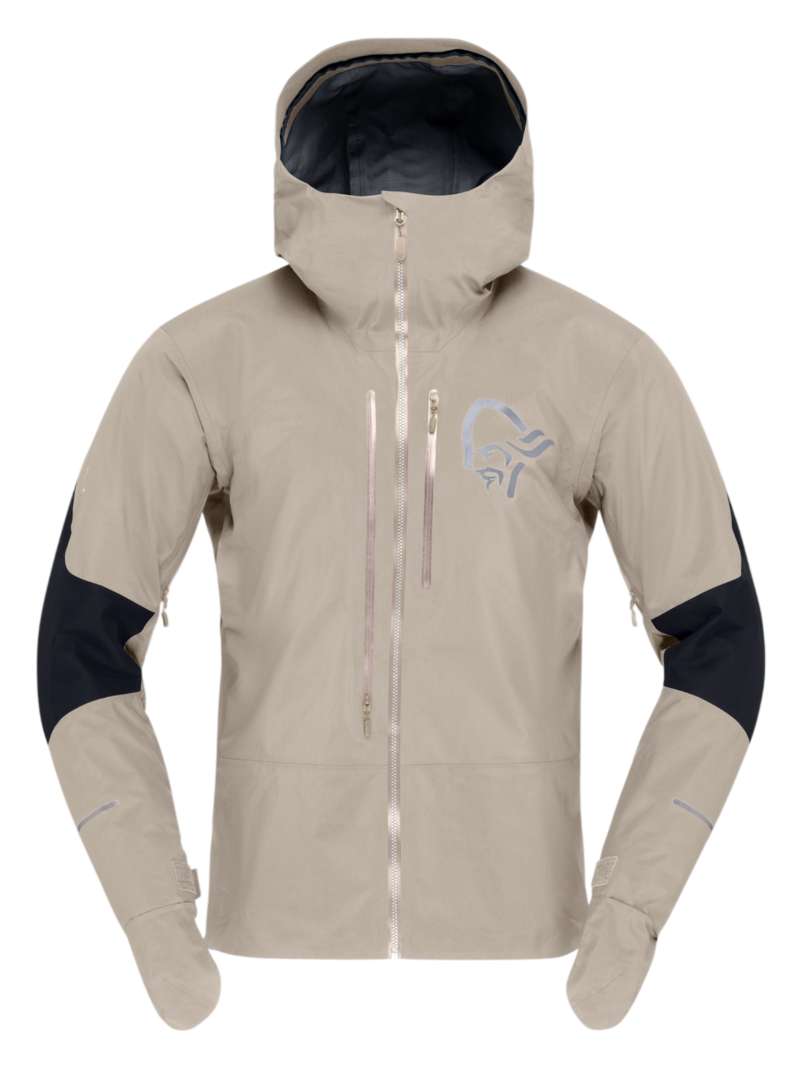 Norrona Men's Fjørå Gore-Tex Pro Jacket in Winter Twig/Caviar Black