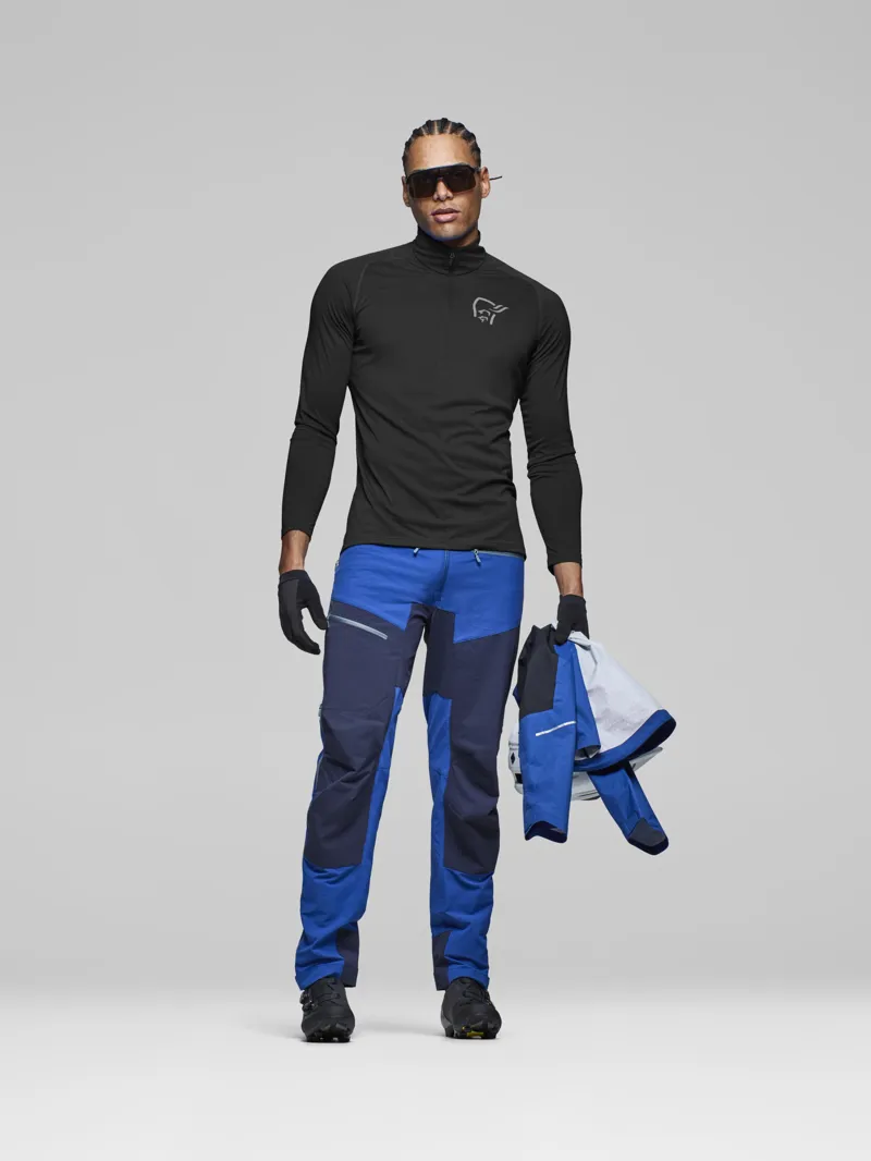 Norrona Men's Fjørå Equaliser Zip Neck in Caviar Black-1